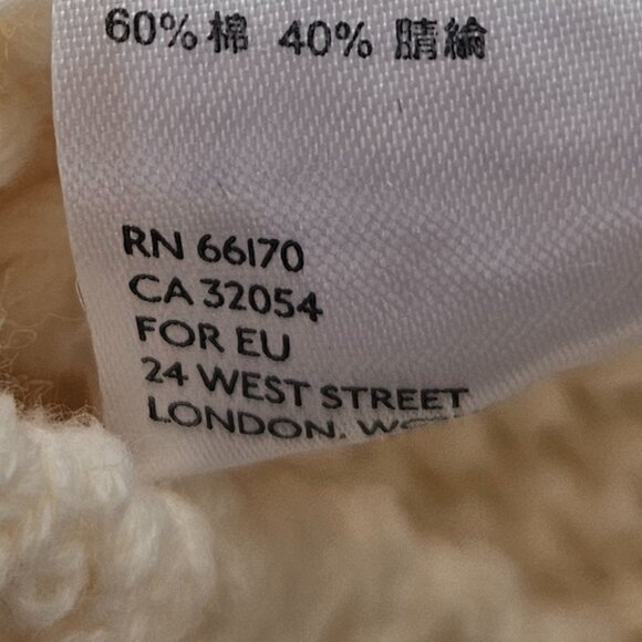 Free People Dream Cable Crewneck Sweater Size Small in Cream - Picture 13 of 13